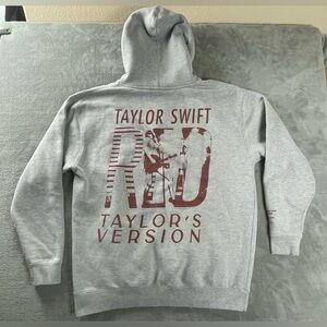 Taylor Swift Red Taylor's Version Hoodie XL Gray Cotton Poly Music Sweatshirt